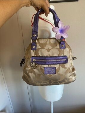 Purple Coach poppy shoulder bag